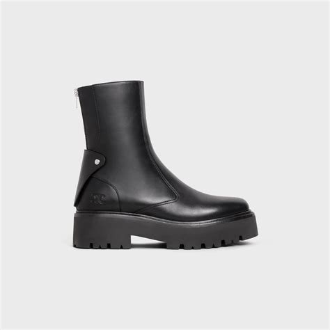 CELINE BULKY BOOTS WITH BACK ZIP AND TRIOMPHE in .